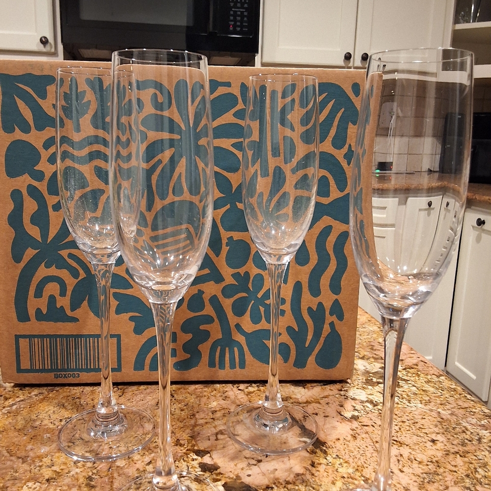 Lenox champagne flutes 10inch tall